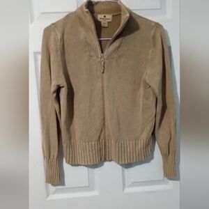 Woolrich Women's Tan Zip Cardigan